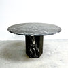 Postmodern black and white marble table