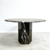 Postmodern black and white marble table
