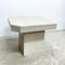 Pair Post Modern Marble Square Hexagonal Side Tables