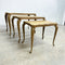 Mid 20th Century Vintage Hollywood Regency Italian Marble & Brass Nest of Tables*