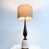 Mid Century 1960's Ceramic And Wood Table Lamp