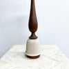 Mid Century 1960's Ceramic And Wood Table Lamp