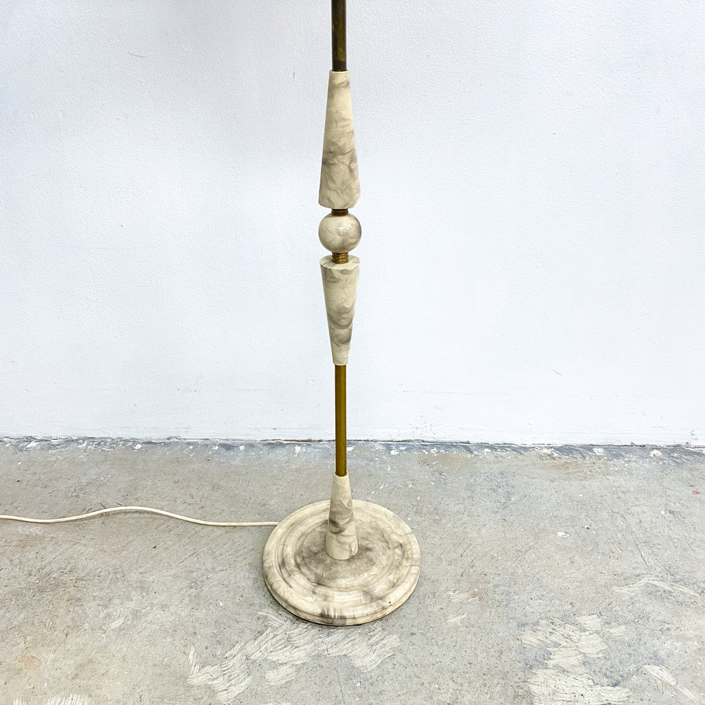 Mid Century 1960's Faux Marble Floor Lamp