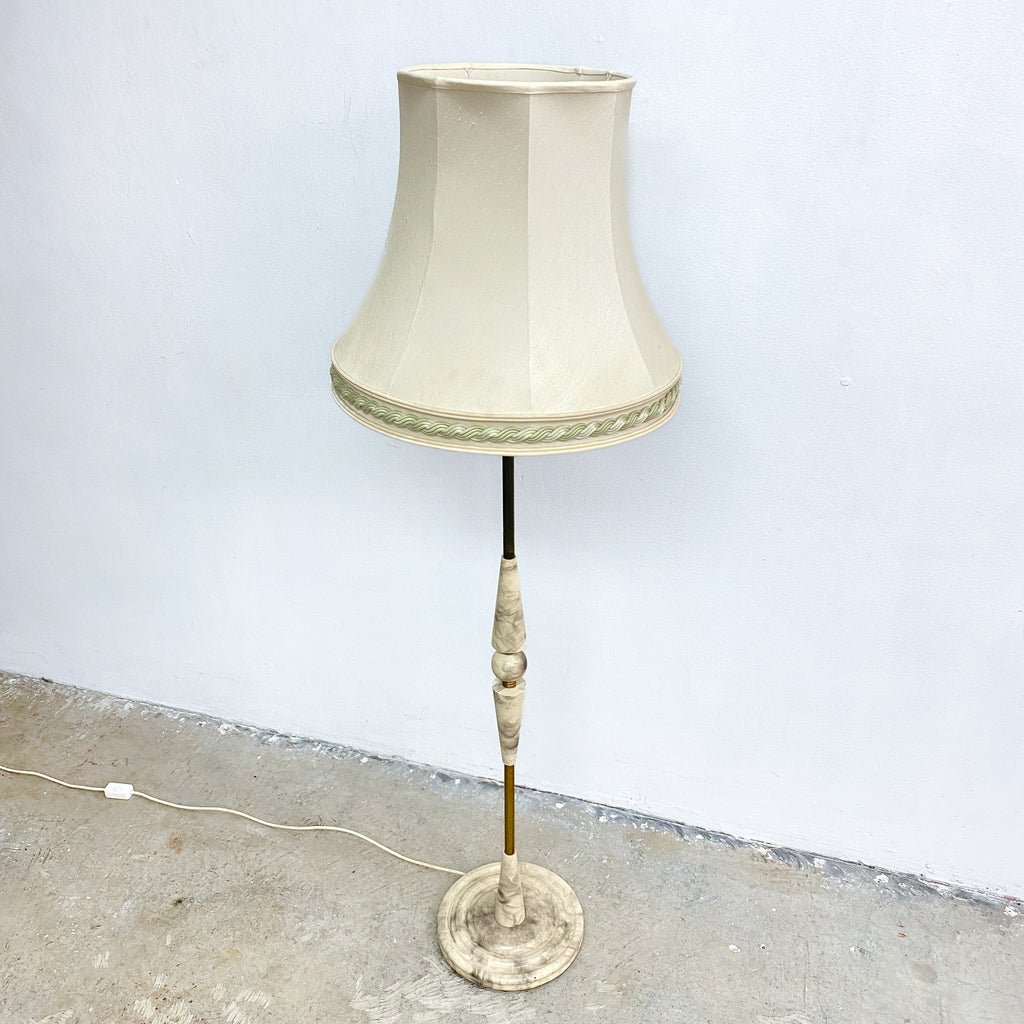 Mid Century 1960's Faux Marble Floor Lamp