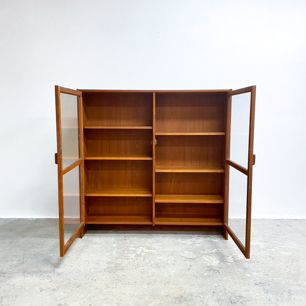 Mid Century 1960's Parker Teak & Glazed Display Cabinet