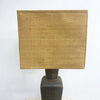 Mid Century 1960's Pewter & Brass Chinoiserie Patterned Lamp