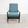 Mid Century 1960's Teak Armchair With New Upholstery