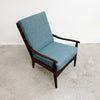 Mid Century 1960's Teak Armchair With New Upholstery