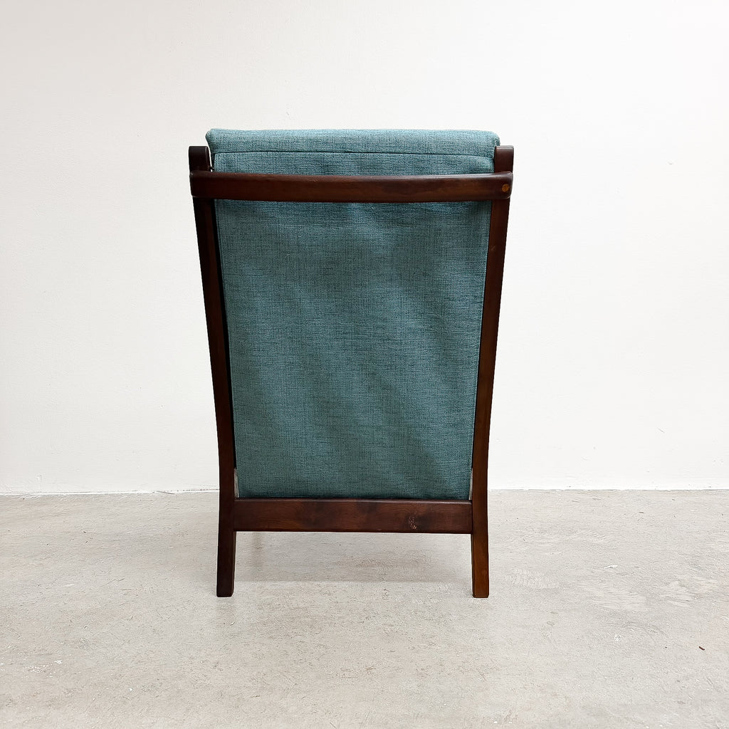 Mid Century 1960's Teak Armchair With New Upholstery