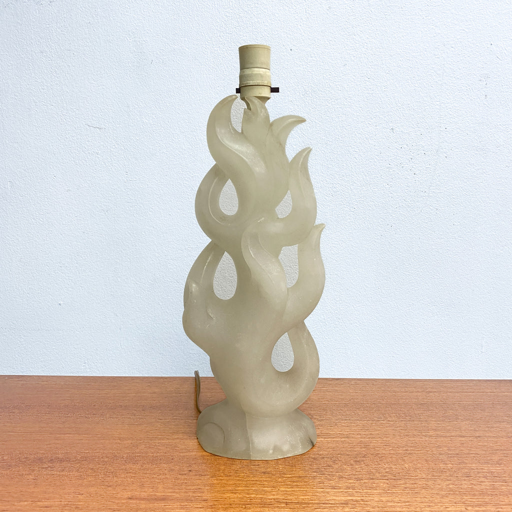 Mid Century Italian Maurizio Tempestini 1950s Carved Alabaster Sculptural Table Lamp Base