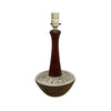 Mid Century 1960s Ceramic Lamp With Wooden Neck