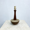 Mid Century 1960s Ceramic Lamp With Wooden Neck
