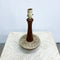 Mid Century 1960s Ceramic Lamp With Wooden Neck