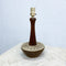 Mid Century 1960s Ceramic Lamp With Wooden Neck