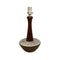 Mid Century 1960s Ceramic Lamp With Wooden Neck