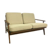 Mid Century 2 Seater Lounge Parker Rattan Back Lounge - Newly Upholstered