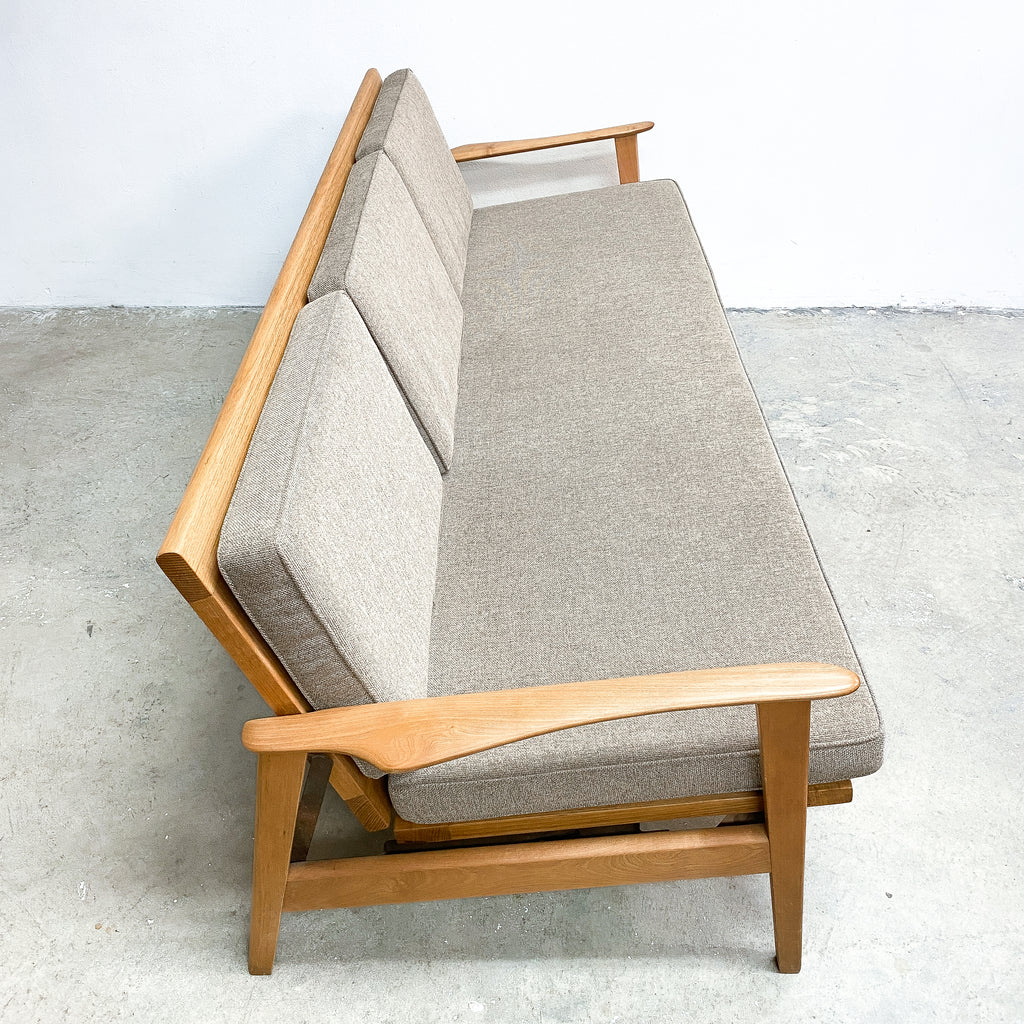 Australian Coachwood Mid Century Click Clack Flat Folding Lounge