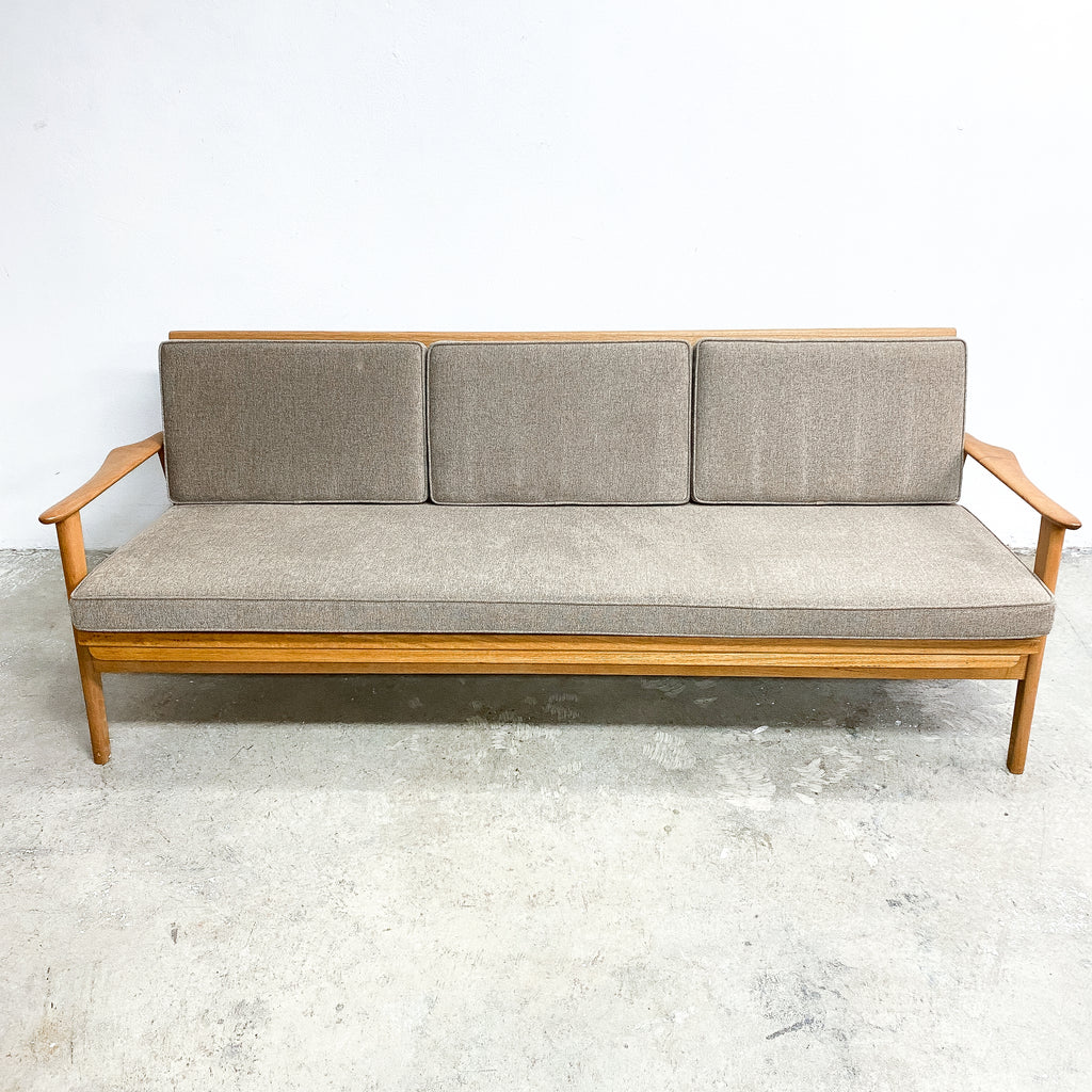 Australian Coachwood Mid Century Click Clack Flat Folding Lounge