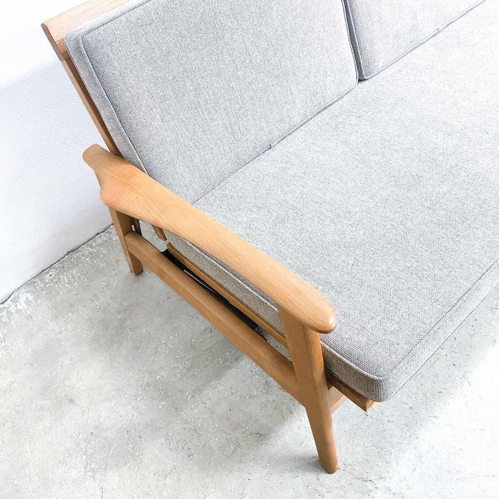 Australian Coachwood Mid Century Click Clack Flat Folding Lounge