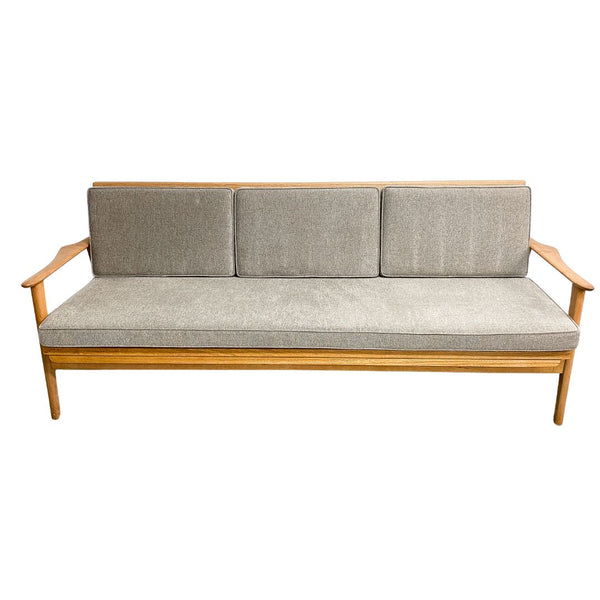Australian Coachwood Mid Century Click Clack Flat Folding Lounge