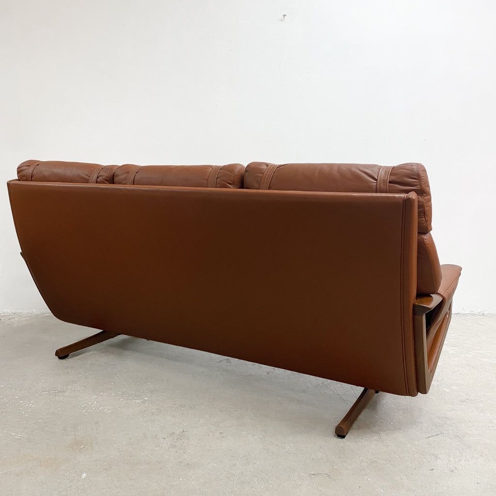 Mid Century 3 Seater Tessa T21 Leather Sofa Lounge