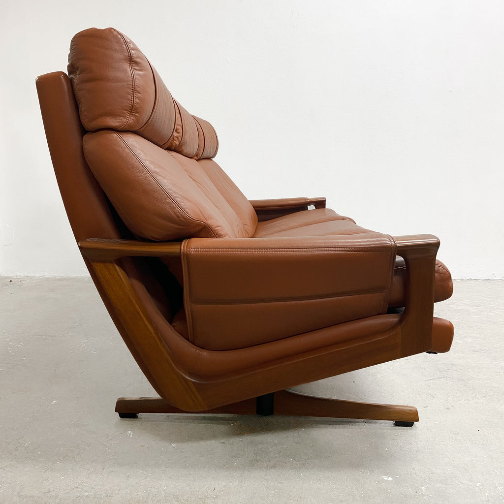 Mid Century 3 Seater Tessa T21 Leather Sofa Lounge