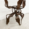 Mid Century Australian Made Brutalist Demilune Console Side Table