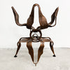 Mid Century Australian Made Brutalist Demilune Console Side Table