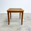 Mid Century Australian Teak And Smokey Glass Top Side Table