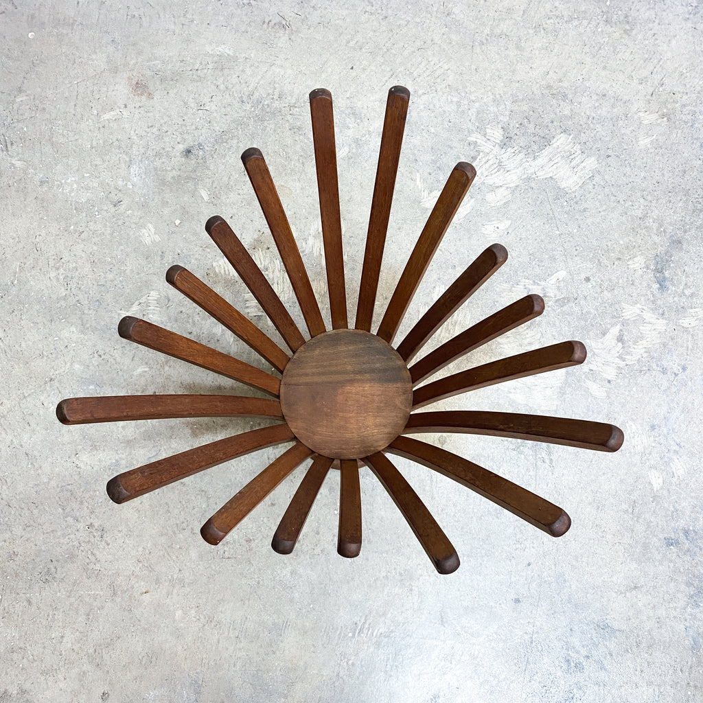 Mid Century Bent Teak Plant Stand or Side Table