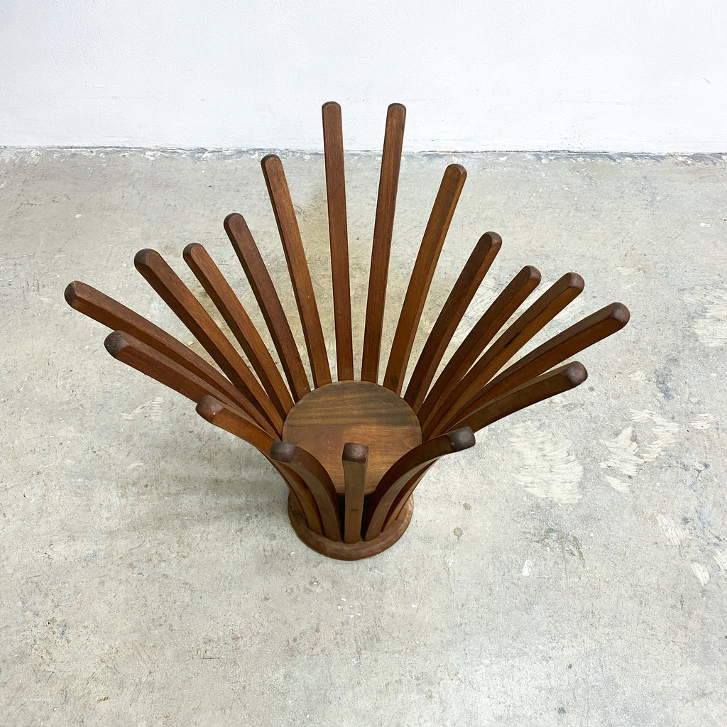 Mid Century Bent Teak Plant Stand or Side Table
