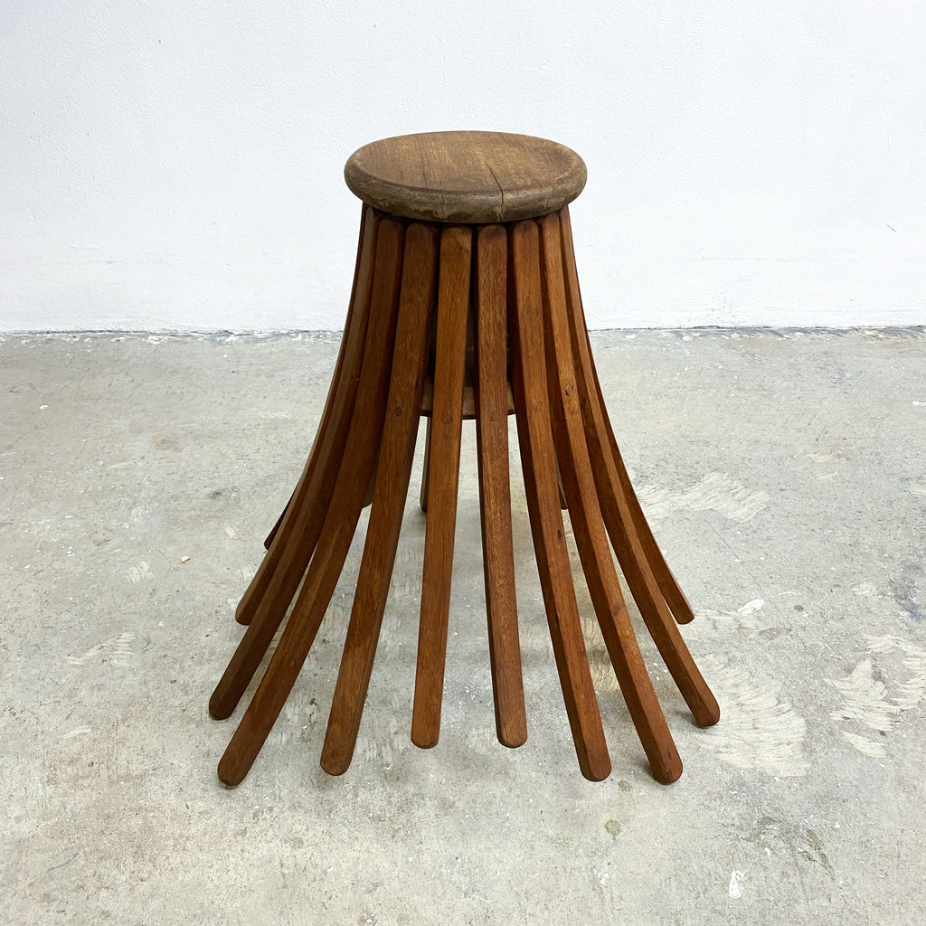 Mid Century Bent Teak Plant Stand or Side Table
