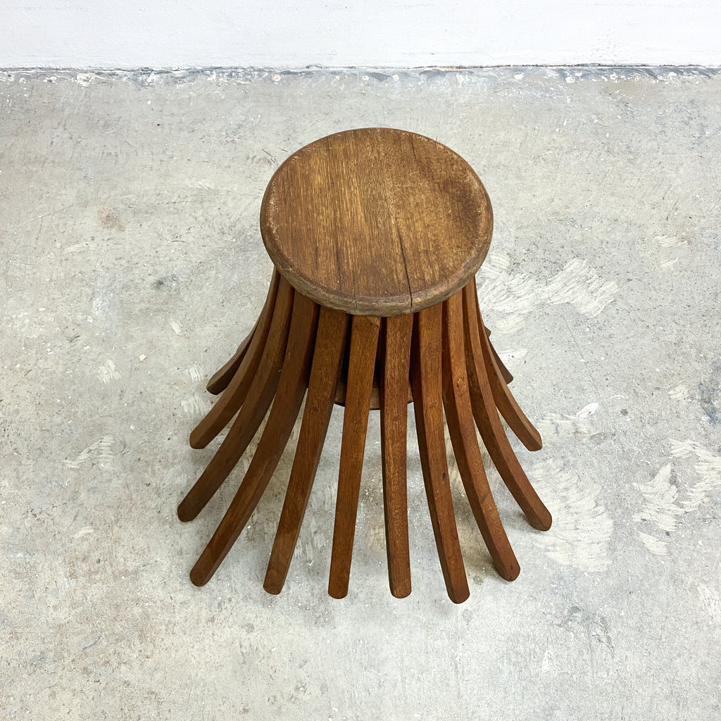 Mid Century Bent Teak Plant Stand or Side Table