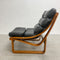 Mid Century Black Vinyl Tessa T4 Lounge Chair