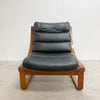 Mid Century Black Vinyl Tessa T4 Lounge Chair