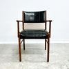 Mid Century Black Vinyl Carver - Newly Resprung