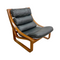 Mid Century Black Vinyl Tessa T4 Lounge Chair