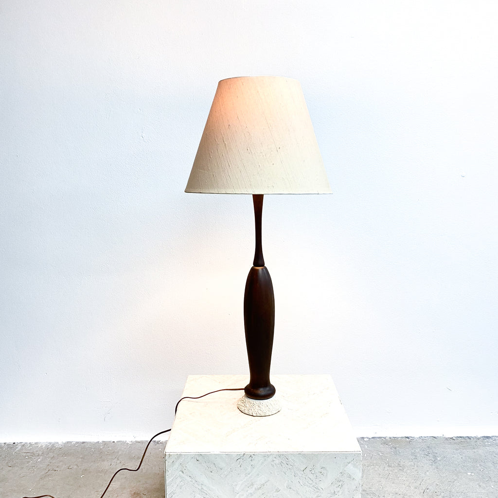 Mid Century Blackwood Tall Table Lamp