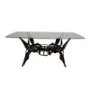 Mid Century Brutalist Coffee Table With Smokey Glass Top