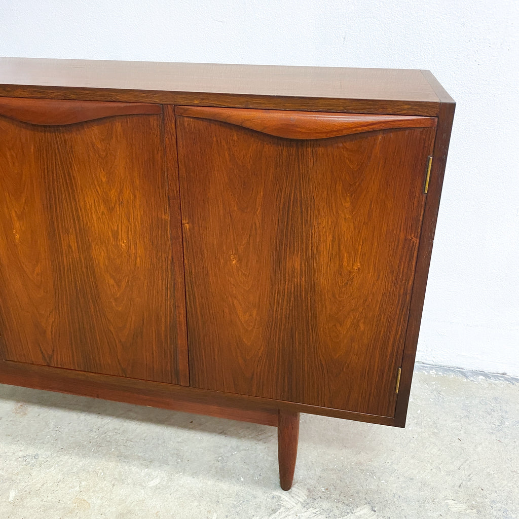 Mid Century Chiswell Compact Wave Handle Teak Sideboard