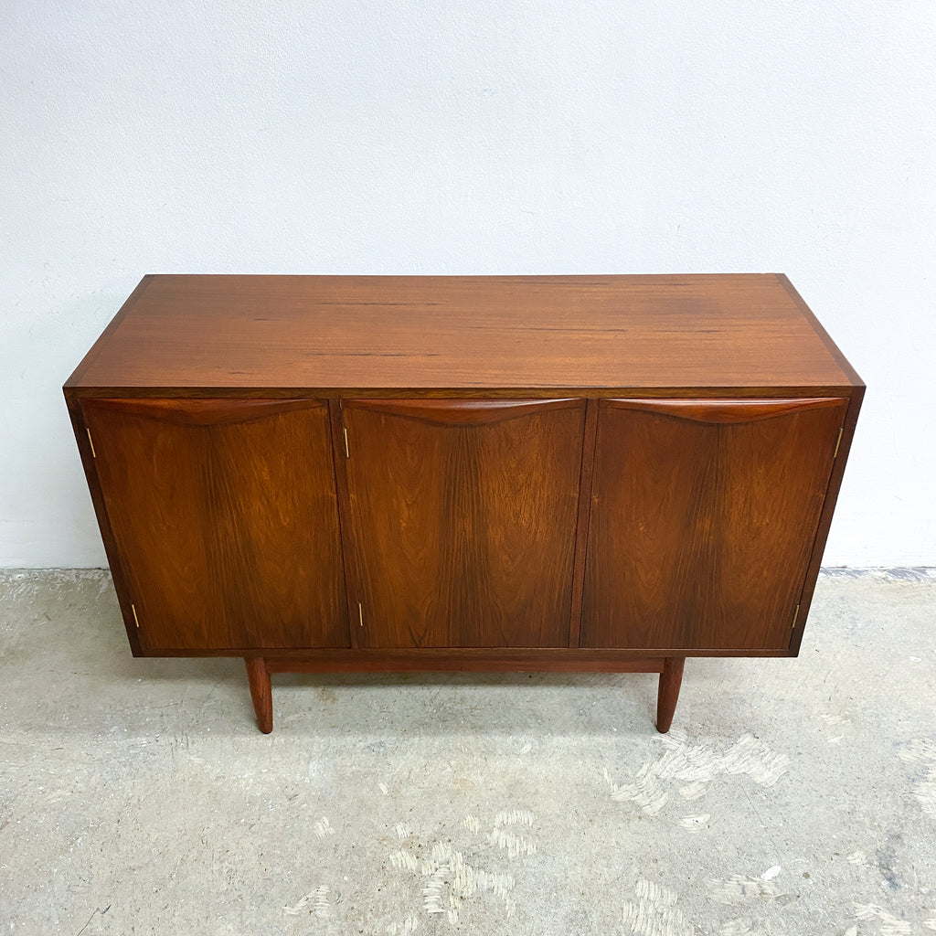 Mid Century Chiswell Compact Wave Handle Teak Sideboard