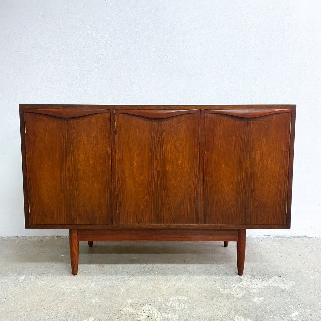 Mid Century Chiswell Compact Wave Handle Teak Sideboard