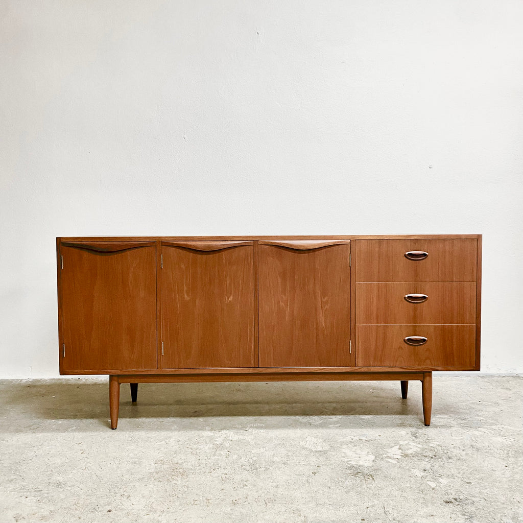 Mid Century Chiswell Teak Wave Handle Sideboard - Professionally Restored