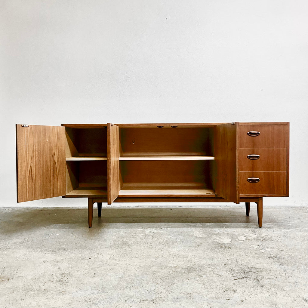 Mid Century Chiswell Teak Wave Handle Sideboard - Professionally Restored