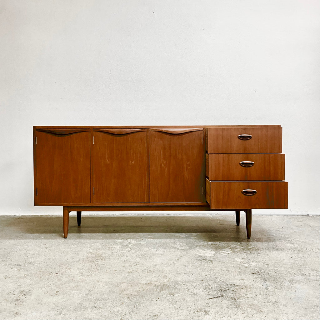 Mid Century Chiswell Teak Wave Handle Sideboard - Professionally Restored
