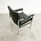 Mid Century Chrome Vinyl Armchair