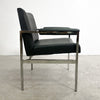 Mid Century Chrome Vinyl Armchair