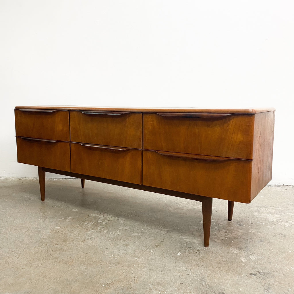 Mid Century Cigar Leg Drawers Sideboard