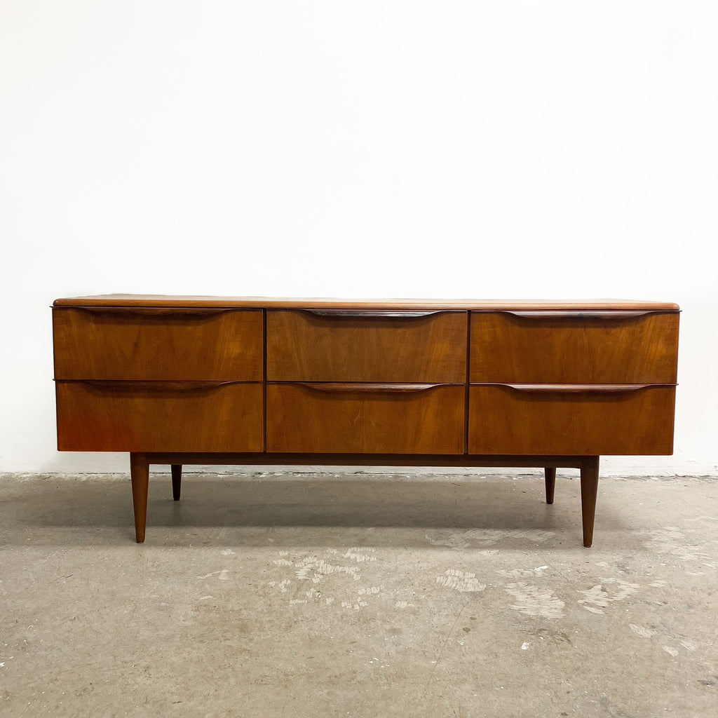 Mid Century Cigar Leg Drawers Sideboard