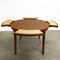 Mid Century Rare Circular TH Brown Extension Dining Table